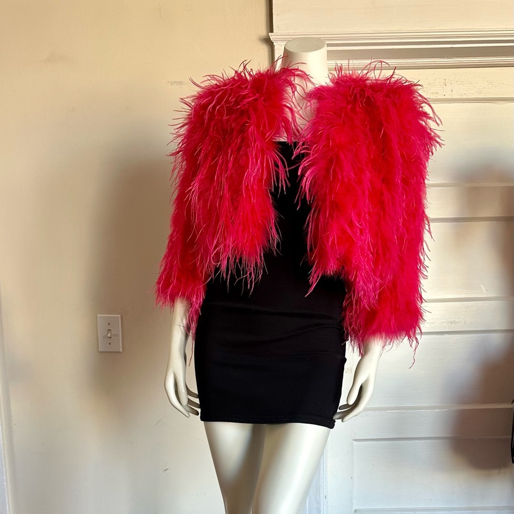 Hot pink fearless fun fur jacket 🤌